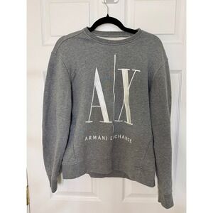 Armani Exchange Sweatshirt Small Gray Icon Period Logo